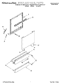 DOOR AND PANEL Diagram and Parts List for KUDM24SEWH2  KitchenAid Dishwasher