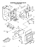 DISPENSER AND FRONT Diagram and Parts List for KSSS42DWX01  KitchenAid Refrigerator