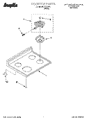 Part Location Diagram of 9782072 Whirlpool Element, Surface (Coil, 8``)