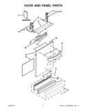 DOOR AND PANEL PARTS Diagram and Parts List for KUDS35FXSS9  KitchenAid Dishwasher