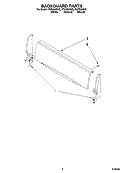 BACKGUARD PARTS Diagram and Parts List for FGP300KN2  Roper Range