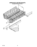 UPPER RACK AND TRACK Diagram and Parts List for KUDI22GT0  KitchenAid Dishwasher