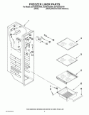 FREEZER LINER PARTS Diagram and Parts List for GSF26C5EXB00  Whirlpool Refrigerator