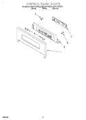 CONTROL PANEL Diagram and Parts List for KEBC107HBL3  KitchenAid Wall Oven