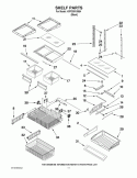 SHELF PARTS Diagram and Parts List for KRFC90100B4  KitchenAid Refrigerator