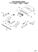 TOP VENTING PARTS, MISCELLANEOUS PARTS Diagram and Parts List for KEBC101KSS04  KitchenAid Wall Oven