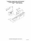 CONTROL PANEL AND LATCH PARTS Diagram and Parts List for GU2475XTVQ3  Whirlpool Dishwasher