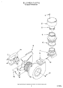BLOWER Diagram and Parts List for KUDJ230YAL1  KitchenAid Dishwasher