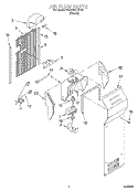AIR FLOW Diagram and Parts List for 4KSRS27CHT00  KitchenAid Refrigerator