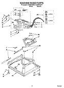 MACHINE BASE PARTS Diagram and Parts List for CAWS833RT1  Crosley Washer