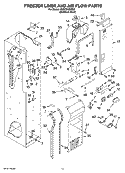 FREEZER LINER AND AIR FLOW PARTS Diagram and Parts List for KSSP36QMS03  KitchenAid Refrigerator
