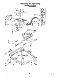 MACHINE BASE Diagram and Parts List for 6LSP8255BQ3  Whirlpool Washer