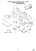 MAGNETRON AND AIR FLOW Diagram and Parts List for MH7110XBQ3  Whirlpool Microwave