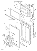 DOOR Diagram and Parts List for 7ET18PKXDN01  Whirlpool Refrigerator
