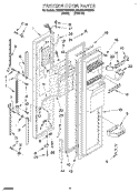 FREEZER DOOR Diagram and Parts List for 8ED22DQXBN01  Whirlpool Refrigerator