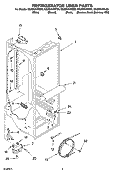 REFRIGERATOR LINER PARTS Diagram and Parts List for GS2SHAXNQ00  Whirlpool Refrigerator