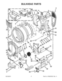 BULKHEAD PARTS Diagram and Parts List for WEL98HEBU0  Whirlpool Dryer
