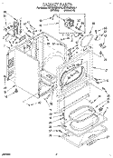 SECTION Diagram and Parts List for KEYE665BWH1  KitchenAid Dryer