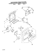 DISPENSER FRONT Diagram and Parts List for GD5NHGXKB01  Whirlpool Refrigerator