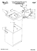 TOP AND CABINET, LIT/OPTIONAL Diagram and Parts List for 4LSC8255BQ0  Whirlpool Washer