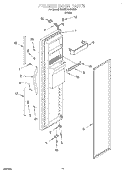 FREEZER DOOR Diagram and Parts List for 6ED27DQXFW00  Whirlpool Refrigerator