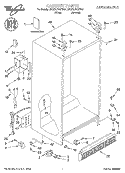 CABINET, LITERATURE Diagram and Parts List for 2VGD27DQFN01  Whirlpool Refrigerator