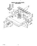 DOOR AND LATCH Diagram and Parts List for KUDC220T1  KitchenAid Dishwasher