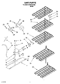 UNIT Diagram and Parts List for EV200FXKQ02  Whirlpool Freezer