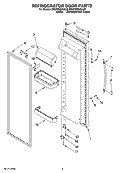 REFRIGERATOR DOOR PARTS Diagram and Parts List for BRS70EMANA00  Whirlpool Refrigerator