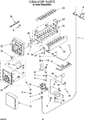 ICEMAKER, LITERATURE Diagram and Parts List for KSSS36MBX01  KitchenAid Refrigerator