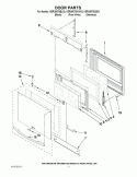 DOOR PARTS Diagram and Parts List for KERS807SBL03  KitchenAid Range
