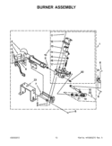 BURNER ASSEMBLY Diagram and Parts List for CSP2761TQ4  Whirlpool Dryer