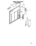 INNER DOOR Diagram and Parts List for DU925QWDQ3  Whirlpool Dishwasher