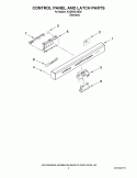 CONTROL PANEL AND LATCH PARTS Diagram and Parts List for KUDE50CXSS0  KitchenAid Dishwasher
