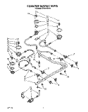 COOKTOP BURNER Diagram and Parts List for SF386PEWW4  Whirlpool Range