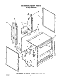 EXTERNAL OVEN Diagram and Parts List for FGP310VW4  Roper Range