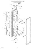 FREEZER DOOR Diagram and Parts List for SS25AQXHW00  Whirlpool Refrigerator