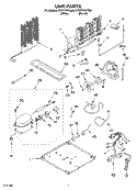 UNIT Diagram and Parts List for ET9FTKXKT00  Whirlpool Refrigerator
