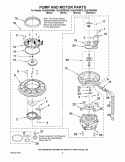PUMP AND MOTOR PARTS Diagram and Parts List for DU915PWWB0  Whirlpool Dishwasher