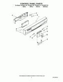 CONTROL PANEL PARTS Diagram and Parts List for GU2300XTVQ2  Whirlpool Dishwasher
