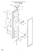 FREEZER DOOR Diagram and Parts List for 4YED22PQFN01  Whirlpool Refrigerator