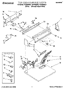 TOP AND CONSOLE, LIT/OPTIONAL Diagram and Parts List for TGDS680BW1  Estate Dryer