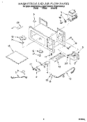 MAGNETRON AND AIR FLOW Diagram and Parts List for KHMS105BBL0  KitchenAid Microwave