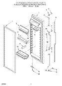 REFRIGERATOR DOOR Diagram and Parts List for KSUP27QDBL00  KitchenAid Refrigerator