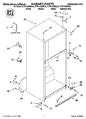 CABINET PARTS Diagram and Parts List for KTRC19MMSS00  KitchenAid Refrigerator