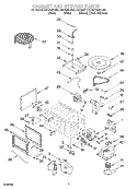 CABINET AND STIRRER Diagram and Parts List for GSC308PJQ2  Whirlpool Microwave Oven Combo