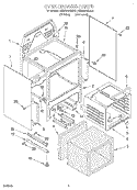 OVEN CHASSIS Diagram and Parts List for KERS507EAL3  KitchenAid Range