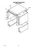 TOP AND PANEL Diagram and Parts List for KPDC610S1  KitchenAid Dishwasher