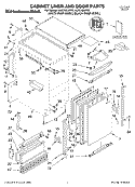 CABINET LINER AND DOOR PARTS Diagram and Parts List for KUIS185JPB3  KitchenAid Ice Maker
