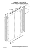 CABINET TRIM PARTS Diagram and Parts List for KSSS36QTB04  KitchenAid Refrigerator